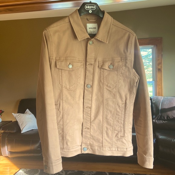 Jack and Jones Khaki Denim Jacket - Picture 1 of 4